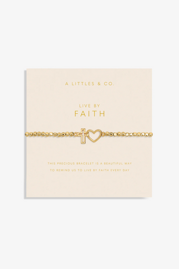 Forever Yours "Live By Faith" Bracelet - Gold