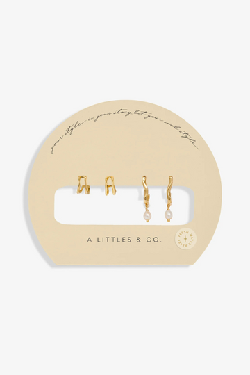A Little 'Soul Shine' Stack Earrings - Gold