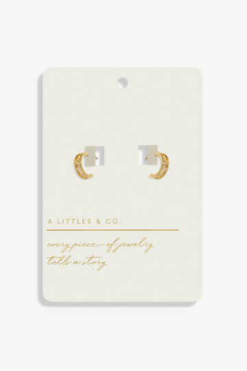 A Little 'Style Stories" Barrel Earrings - Gold