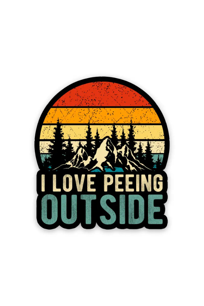 I Love Peeing Outside Sticker
