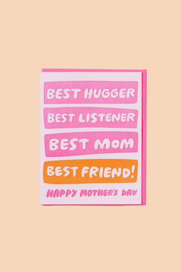 Best - Hugger,Listener Mothers Day Card