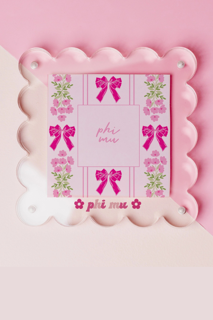 Acrylic Picture Frame - Phi Mu