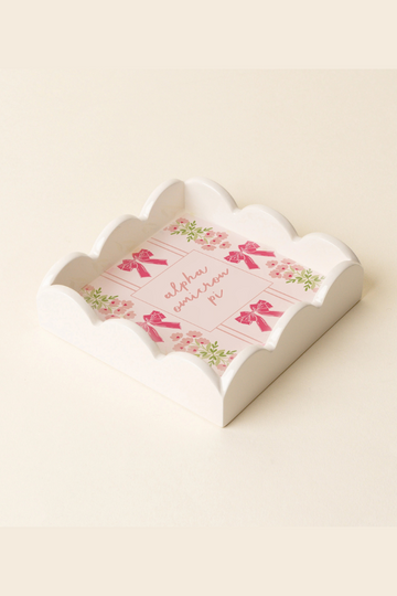 Scallop Trinket Tray - Alpha Omicron Pi