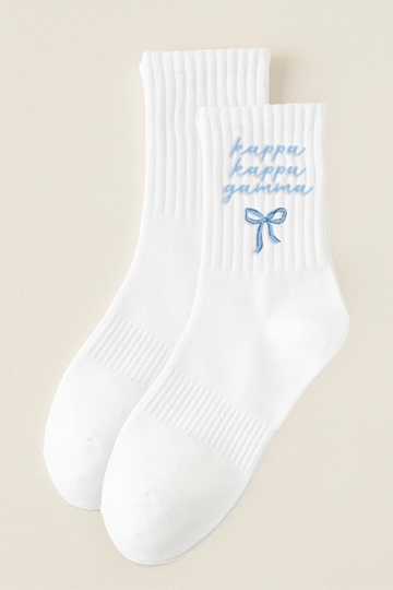 Embroidered Crew Socks - KKG