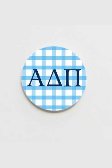 Alpha Delta Pi 3in Button - Gingham