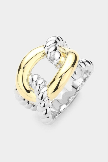Nicole Knot Ring - Silver/Gold