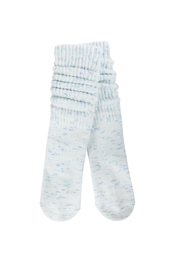 Slouch Crew Socks - Blue Confetti
