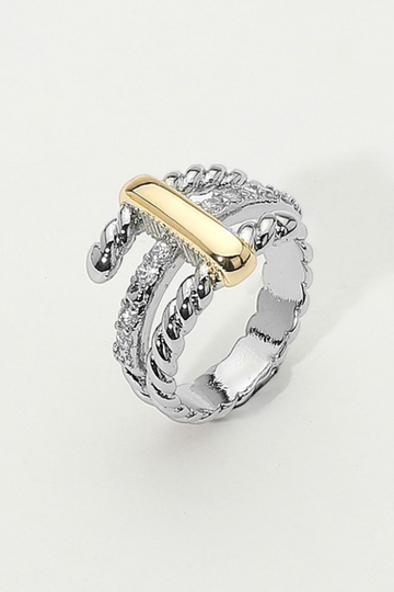 Fallon Twist Ring - Silver/Gold