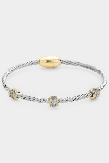 Benson Magnetic Bracelet - Silver/Gold