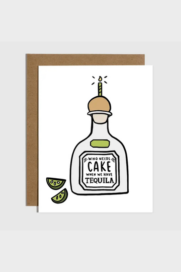 Cake Tequila Birthday Card