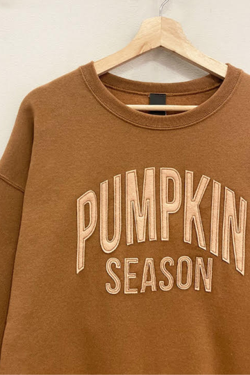Pumpkin Season Graphic Sweatshirt - Pecan