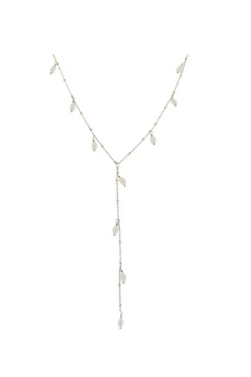 Satellite Chain Necklace- Gold Pearl