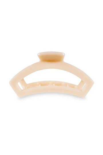 TELETIES Open Medium Hair Clip- Almond Beige