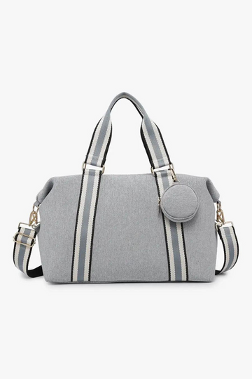 Rory Neoprene Duffle Bag- Heather Grey