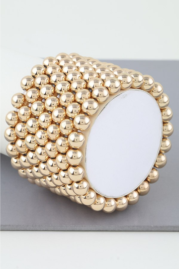 Ines Beaded Bracelet Set- Gold