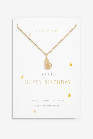 A Little 'Happy Birthday' Necklace- Gold