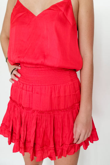 Get Together Crop Top- Red
