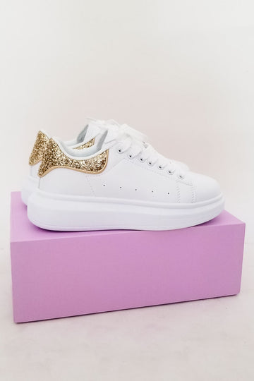 Light It Up Sneaker - Gold Glitter