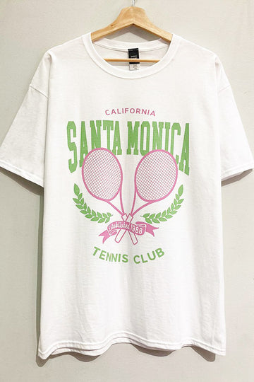 Santa Monica Graphic Tee- White