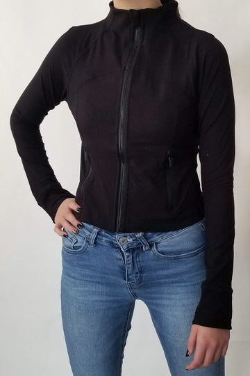 Sculpting Cropped Jacket- Black
