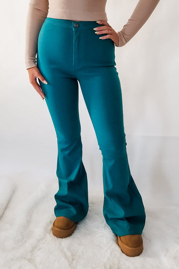 All The Views Flare Pants - Teal