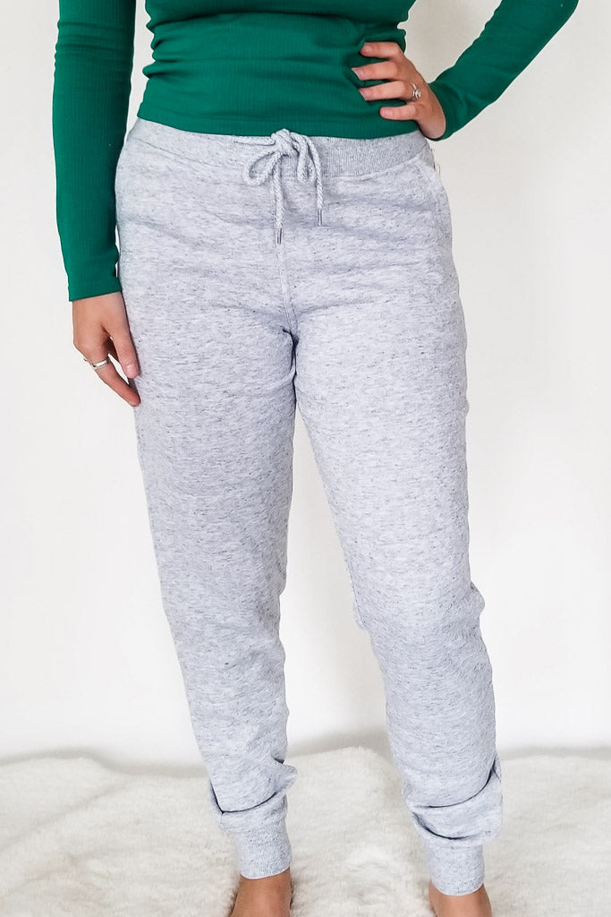 Jump To Conclusions Joggers - Heather Grey