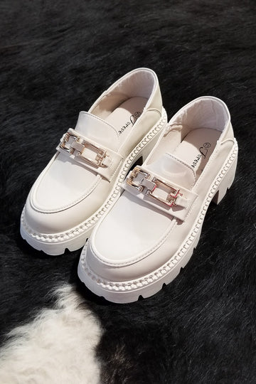 Can&#039;t Handle Me Platform Loafer- Bone