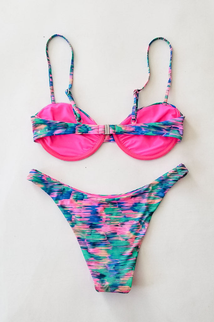 June Bikini- Green/Pink