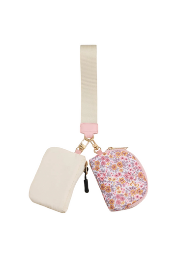 Nylon Dual Wristlet - Floral