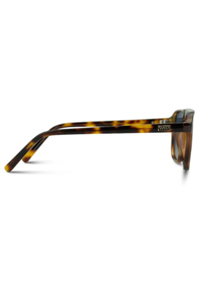 WMP Eyewear Emerson Sunglasses- Whiskey Brown Tortoise / Blue Gradient Lens