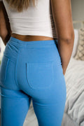 All The Views Flare Pants - Baby Blue
