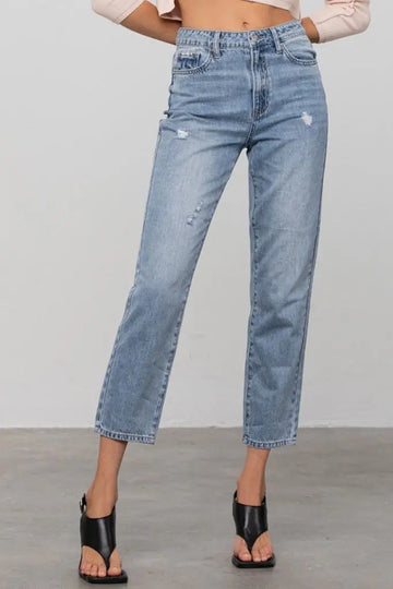 As I Am Tapered Mom Jeans- Medium Wash