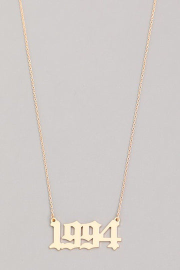 Birth Year Pendant Necklace
