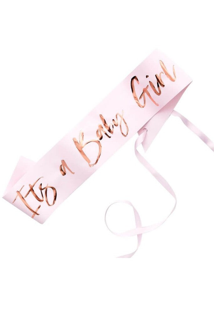 It&#039;s A Girl Sash - Pale Pink