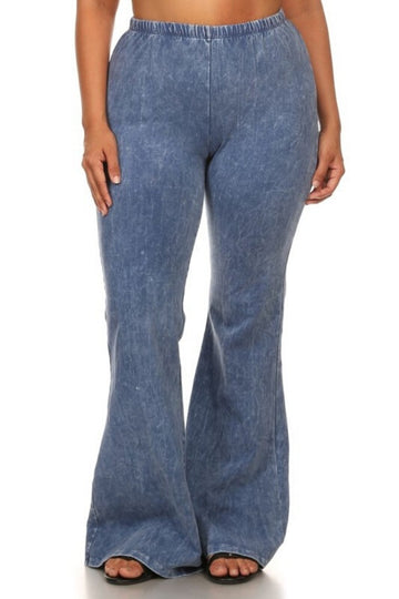 Nine To Five Bell Bottom Pants - Light Denim