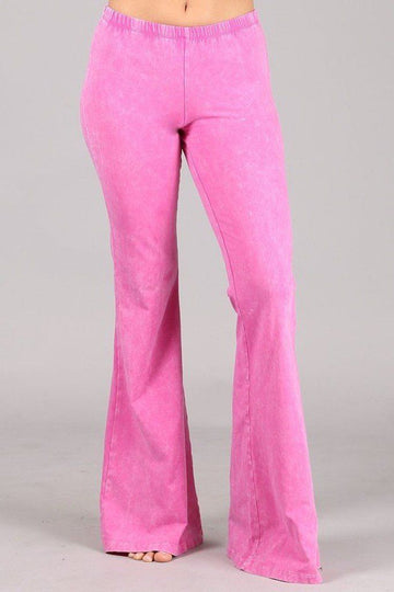 Nine To Five Bell Bottom Pants - Pink