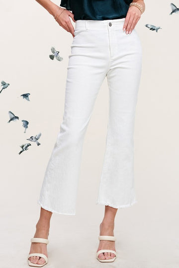 Don't Belong Wide Leg Pants- White