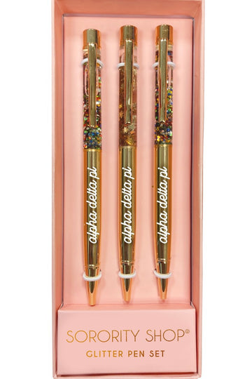 Sorority Glitter Pen Set - Alpha Delta Pi