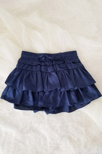 This Love Tiered Skort- Navy