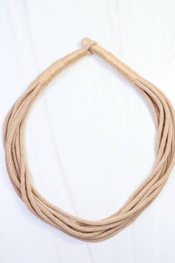 Caroline Hill - Cranley Layered Cord Necklace Tan