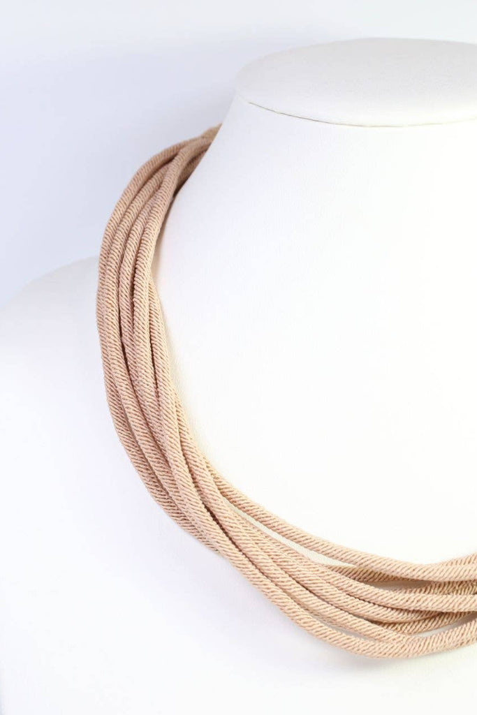 Caroline Hill - Cranley Layered Cord Necklace Tan