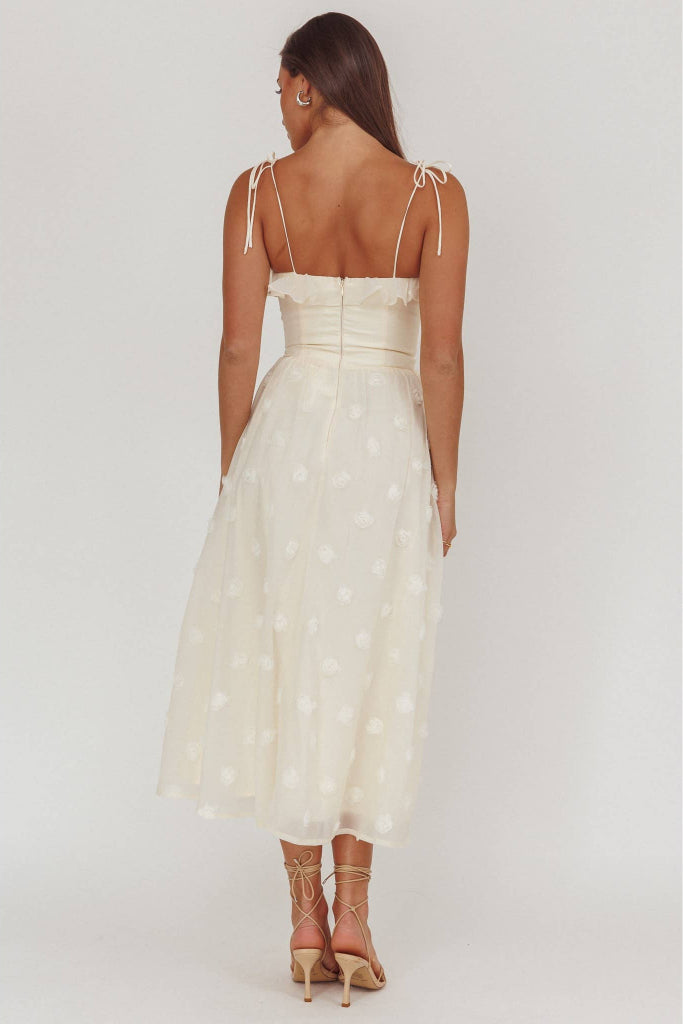 Walk Away Midi Dress - Cream