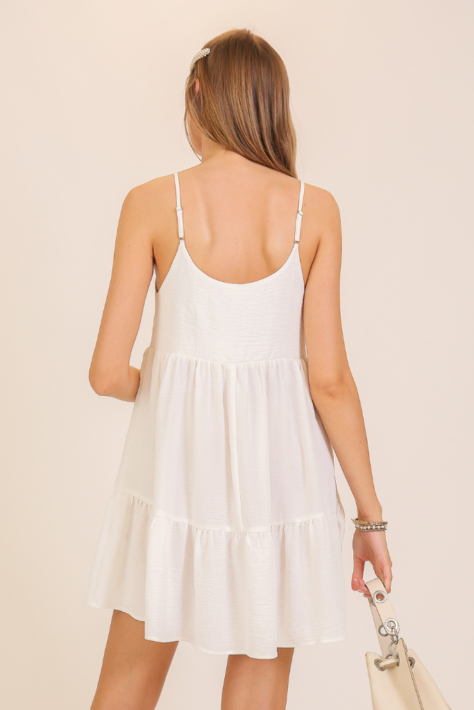 Quiet Life Babydoll Dress - Off White