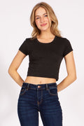 Trudy Crop Top- Black