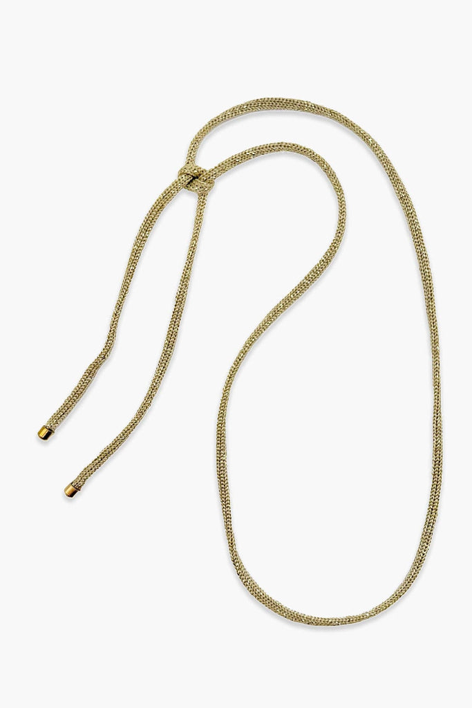 Lurex Cord Necklace- Gold