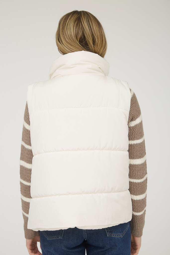 Sweet Side Puffer Vest - Ivory