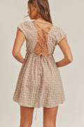 Audrey Mini Dress- Taupe