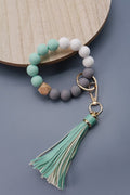 Rubber Beaded Tassel Key Holder
