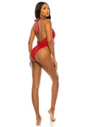 Working Overtime Lingerie Bodysuit- Red