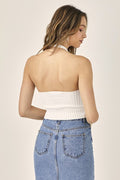 Glow Up Crop Tank Top- White